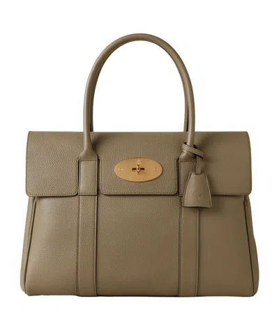 Mulberry Small Bayswater Leather Tote Bag In Green