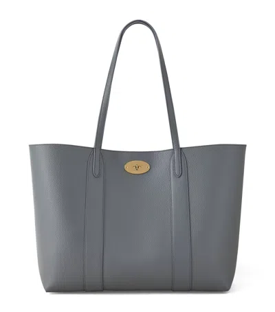 Mulberry Small Leather Bayswater Tote Bag In Grey