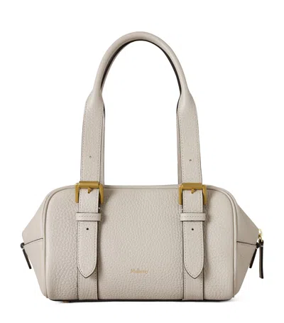 Mulberry Small Leather Boston Shoulder Bag In White