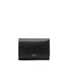 Mulberry Textured Trifold Continental Wallet With Gold-tone Hardware In Black