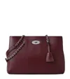 Mulberry Lily Chain Leather Tote In Burgundy
