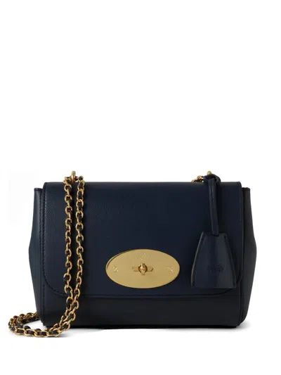 Mulberry Small Lily Grained-leather Shoulder Bag In Blue
