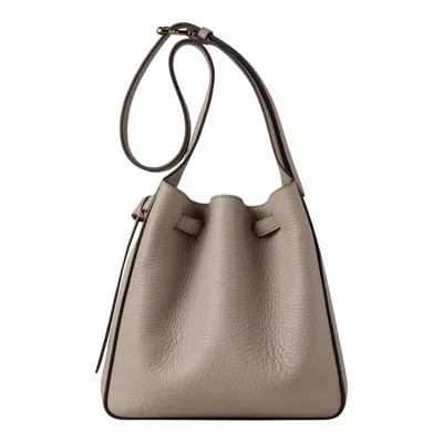 Mulberry Lyra Bucket Cashmere Taupe Heavy Grain In Brown
