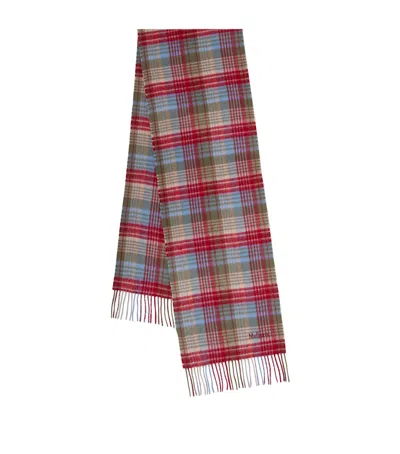 Mulberry Small Merino Check Scarf In Multi