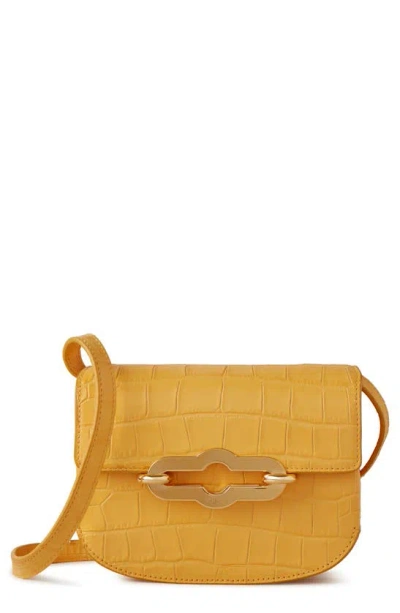 Mulberry Small Pimlico Matte Croc Embossed Leather Satchel In Yellow