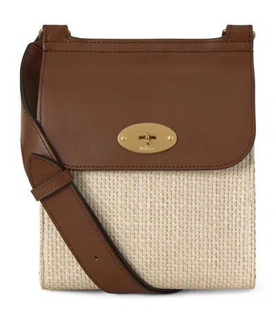 Mulberry Small Raffia Antony Messenger Bag In Brown