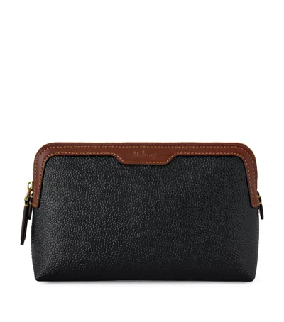 Mulberry Small Scotchgrain Cosmetic Pouch In Black
