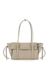 Mulberry 'small Bayswater' White Shoulder Bag With Laminated Logo In White