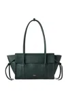 Mulberry Small Soft Bayswater Grain-leather Tie-detail Shoulder Bag In Green