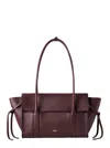 Mulberry 'small Bayswater' Bordeaux Shoulder Bag With Laminated Logo In Burgundy