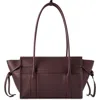 Mulberry Small Soft Bayswater Nubuck Leather Satchel In Black Cherry