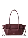 Mulberry 'small Bayswater' Bordeaux Shoulder Bag With Laminated Logo In Burgundy