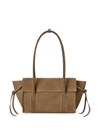 Mulberry Small Soft Bayswater Suede Shoulder Bag In Brown