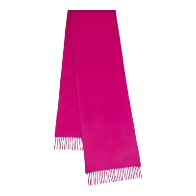 Mulberry Small Solid Merino Wool Scarf  Pink Merino Wool