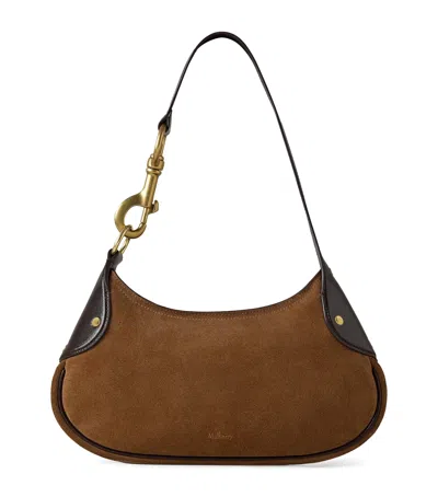 MULBERRY SMALL SUEDE HACKNEY SHOULDER BAG