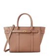 Mulberry Small Zipped Bayswater Leather Satchel In Brown