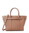 Mulberry Small Zipped Bayswater Leather Satchel In Brown