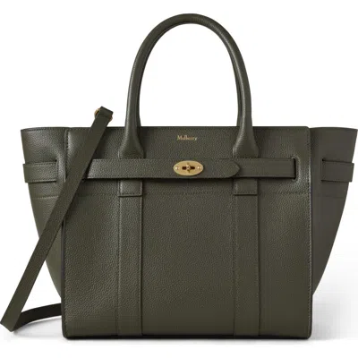 Mulberry Small Zipped Bayswater Leather Satchel In Green