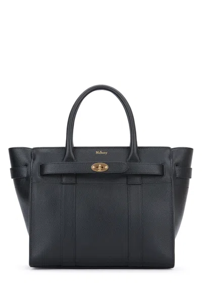 Mulberry Small Zipped Bayswater Sml Classic Grain In Black