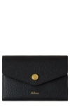 Mulberry Folded Leather Wallet In Black