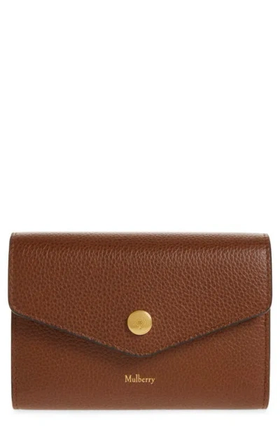 Mulberry Snap Leather Wallet In Brown