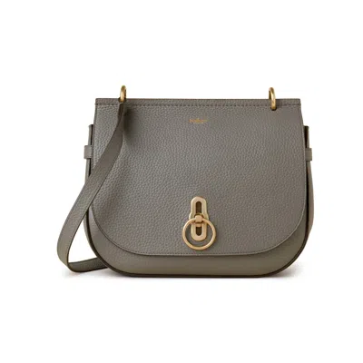 Mulberry Small Amberley Grained Satchel In Grey