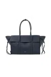 Mulberry Large Soft Bayswater Leather Satchel In Blue