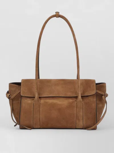 Mulberry Soft Bayswater Suede Shoulder Bag Top Handle In Brown