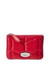 Mulberry Softie Leather Coin Purse In Red