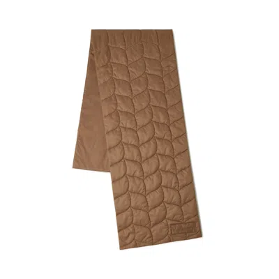 Mulberry Softie Quilted Nylon Scarf - Tobacco Brown In Pattern