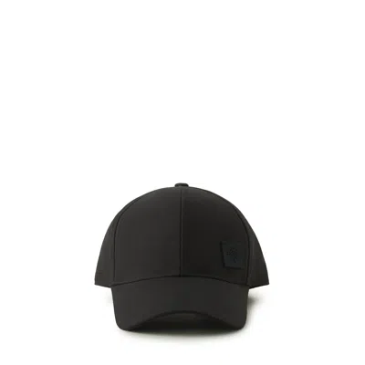 Mulberry Logo-appliquéd Organic Cotton-canvas Baseball Cap In Black