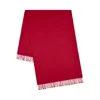 Mulberry Solid Merino Wool Scarf In Scarlet Red