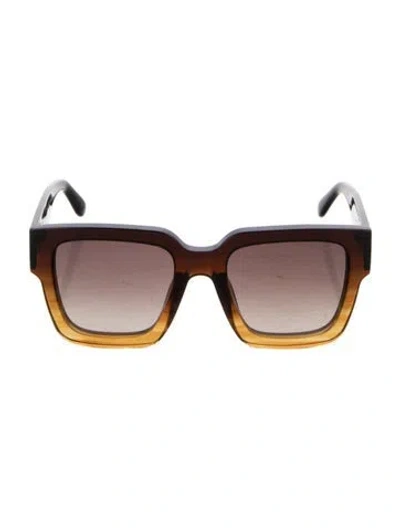 Pre-owned Mulberry Square Gradient Sunglasses In Brown