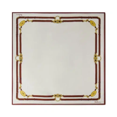 Mulberry Square Scarf In White