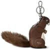 Mulberry Squirrel Case Keyring In Brown