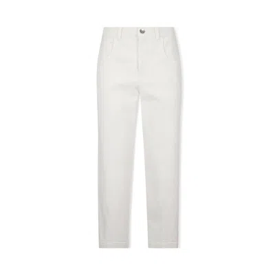 Mulberry Straight Leg Jeans In Off White