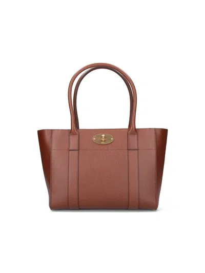 Mulberry Structured Leather Tote Bag In Brown
