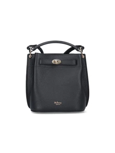 Mulberry Leather Bucket Bag With Logo In Purple