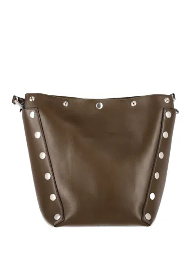 Pre-owned Mulberry Studded Leather Shoulder Bag In Green