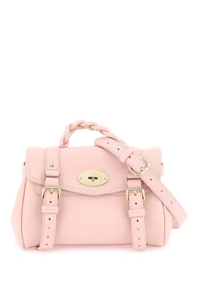 Mulberry Stylish Pink Mini Handbag For Women In Gold