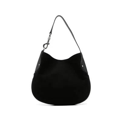 Mulberry Suede Leather Tote Bag In Black