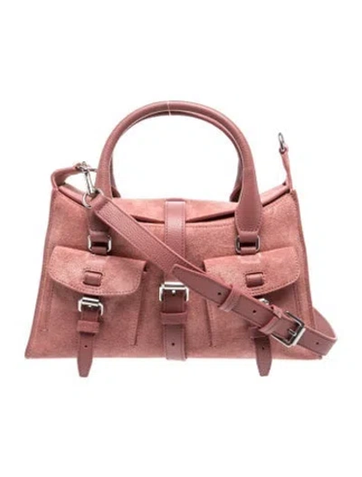 Pre-owned Mulberry Suede Top Handle Bag W/ Tags In Pink