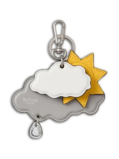 Mulberry Sun And Cloud Keyring In Multi