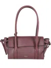 Mulberry Mini Soft Bayswater Heavy Grain In Burgundy