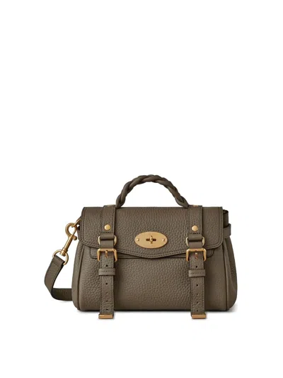 Mulberry Mini Alexa Leather Tote Bag In Verde