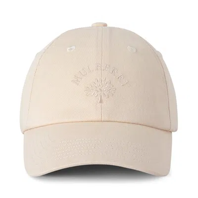 Mulberry Tree Baseball Cap - Ecru In White