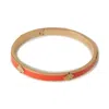 Mulberry Tree Enamel Bracelet In Coral Orange