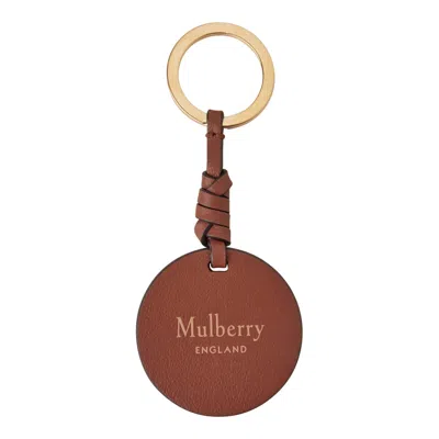 Mulberry Tree Leather Keyring In Blue
