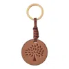 Mulberry Tree Leather Keyring In Blue