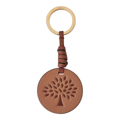 Mulberry Tree Leather Keyring In Blue
